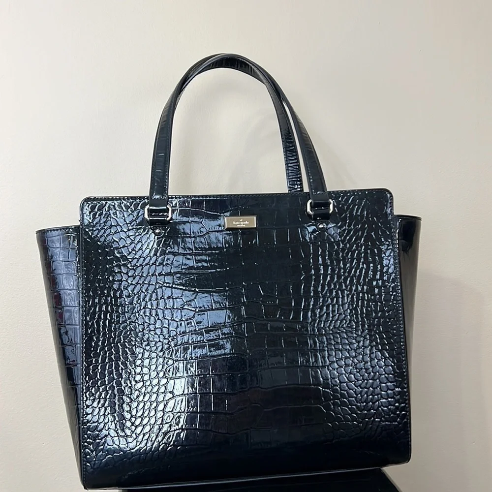 Kate Spade Elissa Croc Embossed Laptop Bag - Picture 6 of 15
